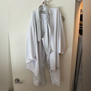 White gi pants, top and belt